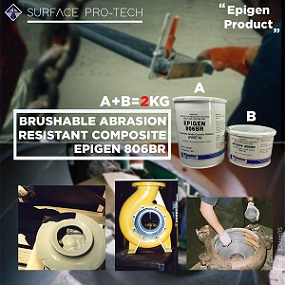 EPIGEN 806BR  อีพ็อกซี่ 2 ส่วน มีเนื้อเซรามิคผสมเคลือบผิวโลหะ อีพ็อกซี่เคลือบป้องกันสารเคมี อีพ็อกซี่เคลือบป้องกันการขัดถูได้ดีเยี่ยม 